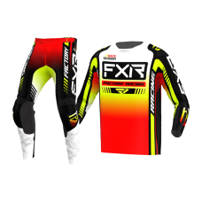 FXR Youth Motocross Gear Clutch Pro - Black / White / HiVis