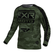 FXR Cross Shirt 2024 Clutch - Camo / Zwart