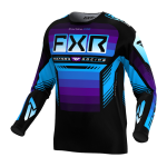 FXR Cross Shirt 2024 Clutch Pro - Zwart / Paars / Blauw