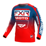 FXR Cross Shirt 2024 Clutch - Slate / Rood