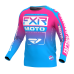 FXR Youth Motocross Gear 2024 Clutch - Cyan / Pink