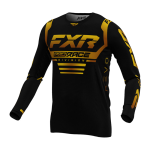 FXR Kinder Cross Shirt 2024 Revo - Zwart / Goud
