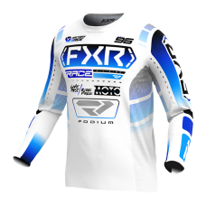 FXR Cross Shirt 2025 Podium - Wit / Blauw