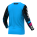 FXR Kinder Cross Shirt 2025 Podium - Cyan / Zwart / Roze