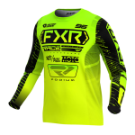 FXR Kinder Cross Shirt 2025 Podium - HiVis / Lime / Zwart