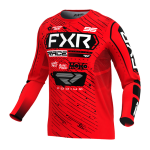 FXR Kinder Cross Shirt 2025 Podium - Rood / Zwart