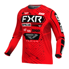 FXR Youth Motocross Jersey 2025 Podium - Red / Black