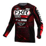 FXR Kinder Cross Shirt 2025 Podium - Zwart / Rood