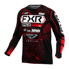 FXR Youth Motocross Jersey 2025 Podium - Black / Red