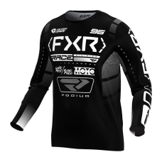 FXR Kinder Cross Shirt 2025 Podium - Zwart / Wit