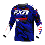 FXR Mini Cross Shirt 2025 Clutch - Blauw Camo / Rood