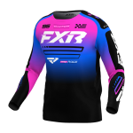 FXR Mini Cross Shirt 2025 Clutch - Zwart / Blauw / Roze