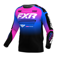 FXR Mini Motocross Jersey 2025 Clutch - Black / Blue / Pink