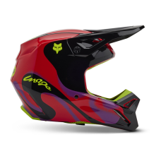 Fox Motocross Helmet V1 Emotion - Fluo Red