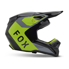 Fox Motocross Helmet V1 Lean - Grey / Yellow