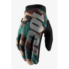 100% Motocross Gloves Brisker - Camo / Black