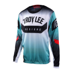 Troy Lee Designs Kinder Cross Shirt 2022F GP Arc - Turquoise / Neon Melon