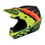 Troy Lee Designs Kinder Crosshelm 2022F SE4 Polyacrylite Warped - Geel