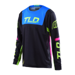 Troy Lee Designs Kinder Cross Shirt 2022S GP Fractura - Zwart / Fluo Geel