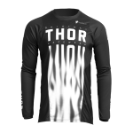 Thor Cross Shirt 2023 Pulse Vaper - Zwart / Wit