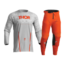 Thor Crosskleding 2024 Pulse Mono - Licht Grijs / Oranje