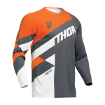 Thor Cross Shirt 2024 Sector Checker - Charcoal / Oranje