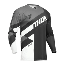 Thor Cross Shirt 2025 Sector Checker - Charcoal Zwart / Grijs