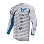 Thor Cross Shirt 2025 Launchmode Vented Raid - Wit / Grijs
