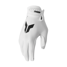 Thor Motocross Gloves 2025 Launchmode - White