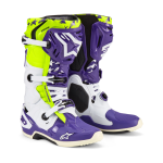 Alpinestars Crosslaarzen Tech 10 LE Dirt Studios - Wit / Paars / Geel Fluo