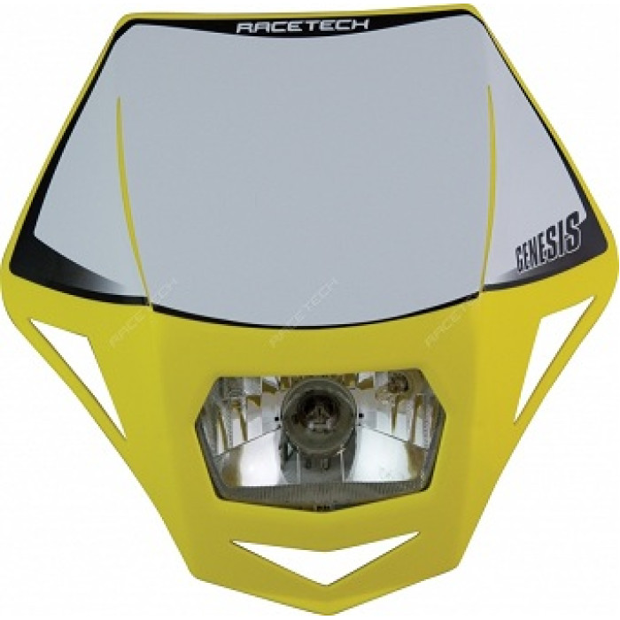 Yellow Race Tech Universal Motorbike Headlight 
