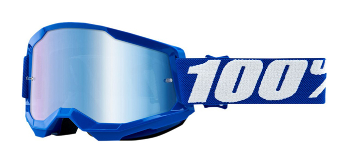 100% Crossbril Strata 2 - Blauw - Spiegel Lens