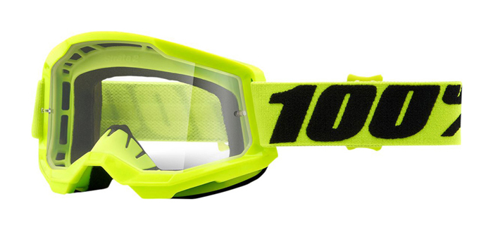 100% Crossbril Strata 2 - Fluo Yellow - Clear Lens