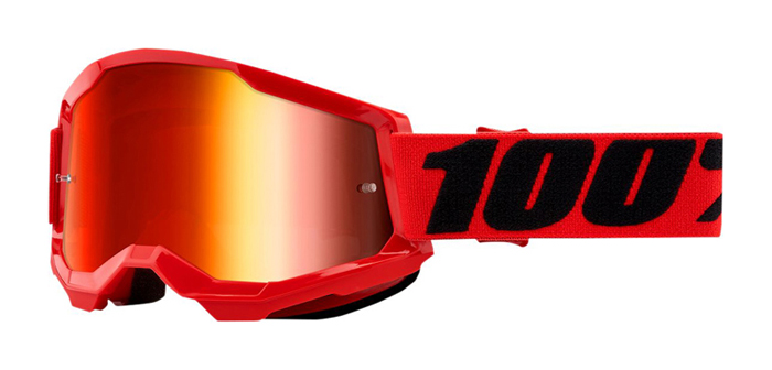100% Crossbril Strata 2 - Rood - Spiegel Lens