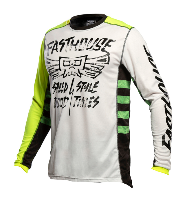 10% Korting - Fasthouse Cross Shirt 2021 Grindhouse Tribe - Wit / High Viz