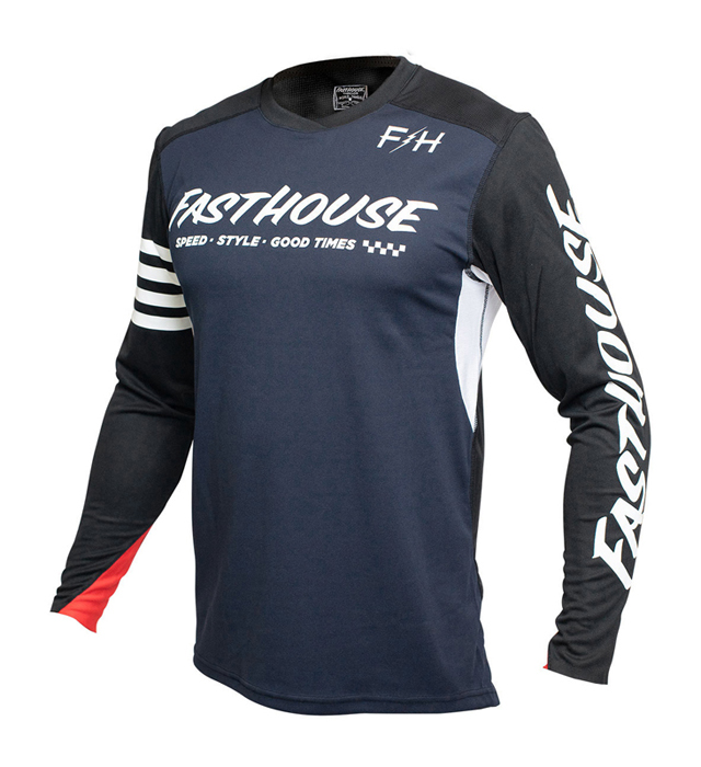 Fasthouse Cross Shirt 2021 Raven - Navy / Zwart