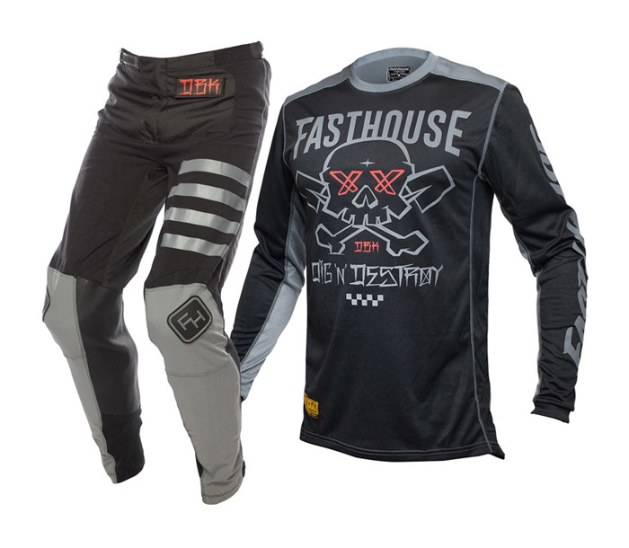 Fasthouse Crosskleding 2021 Grindhouse Twitch - Zwart / Charcoal