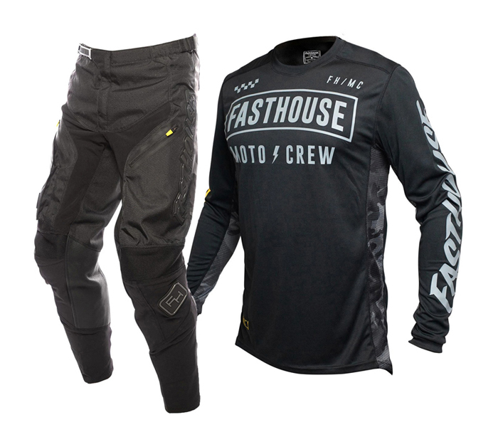 Fasthouse Crosskleding 2021 Grindhouse Strike - Zwart / Camo