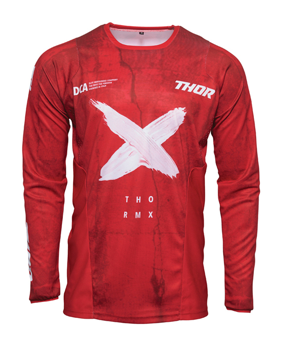 Thor Cross Shirt 2021S Pulse HZRD - Rood / Wit