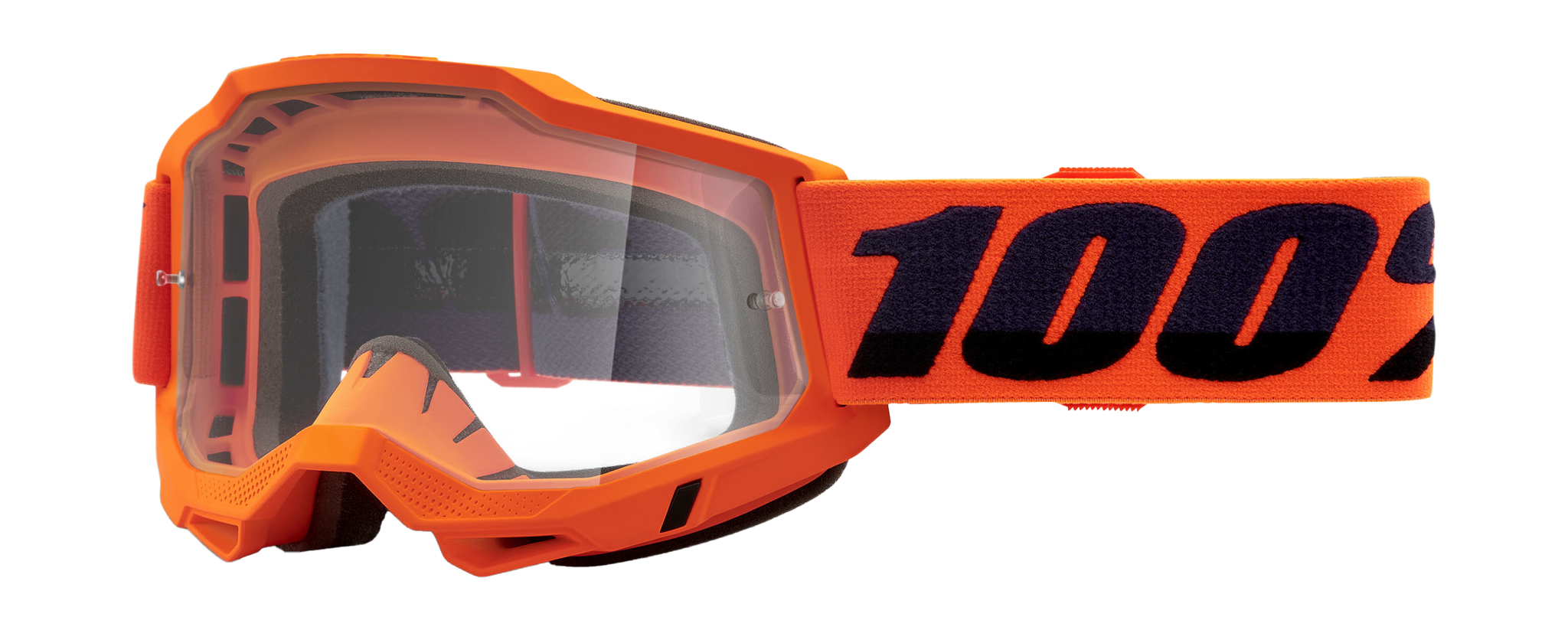 100% Crossbril Accuri 2 Neon Orange - Clear Lens