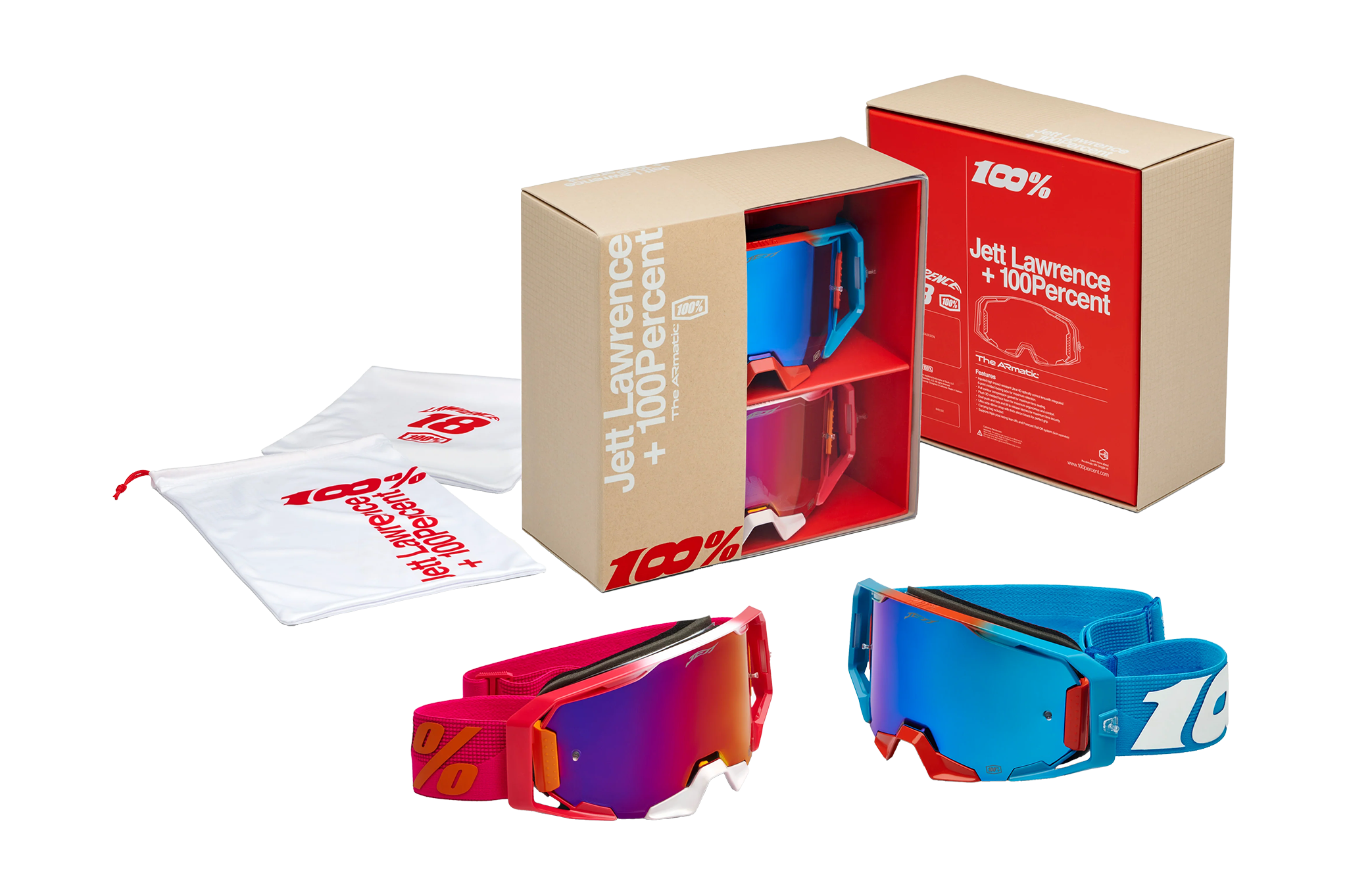 100% Crossbril ARmatic Donut Jett Lawrence - Spiegel Multi Lens - 2 Stuks