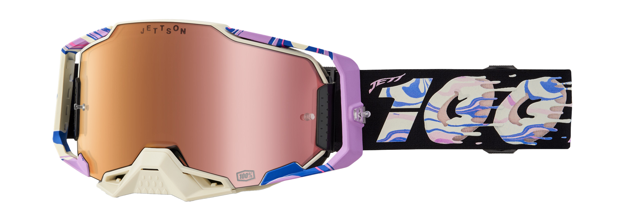 100% Crossbril Armega Donut Jett Lawrence - Spiegel Multi Lens - 2 Stuks