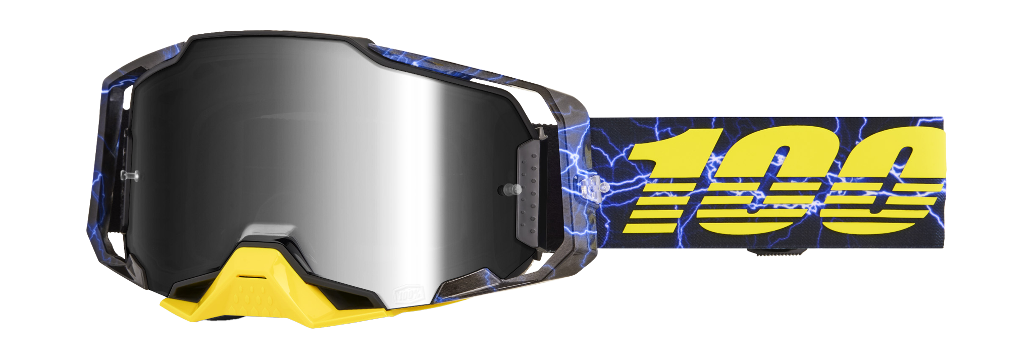 100% Crossbril Armega Furious - Spiegel Zilver Lens