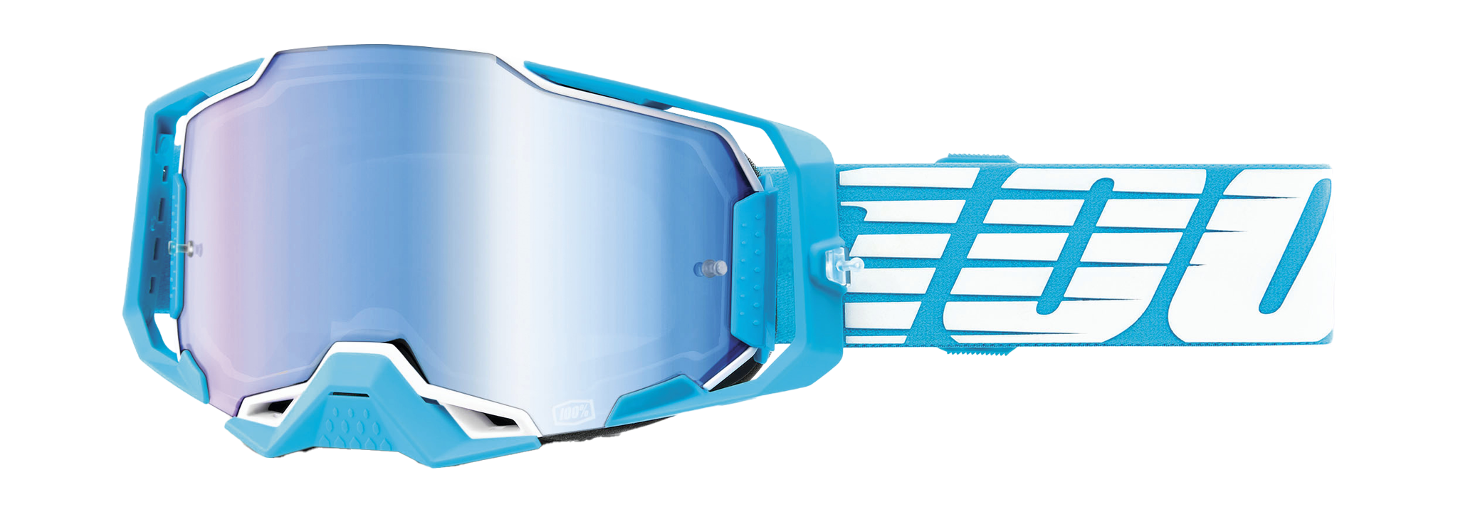 100% Crossbril Armega Oversized Sky - Spiegel Blauw Lens