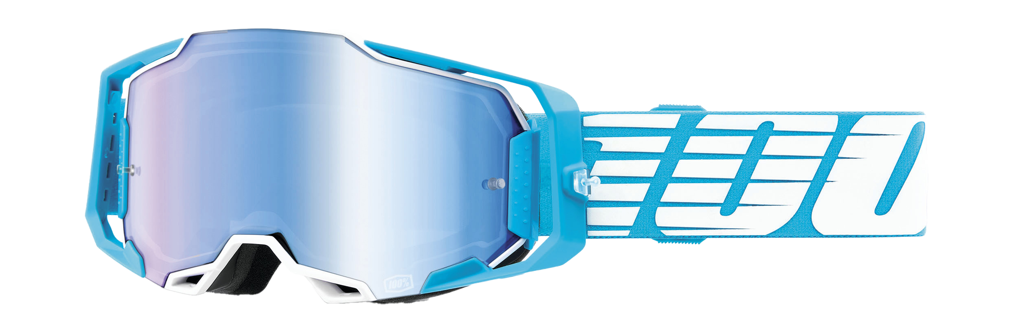 100% Crossbril Armega Oversized Sky - Spiegel Blauw Lens