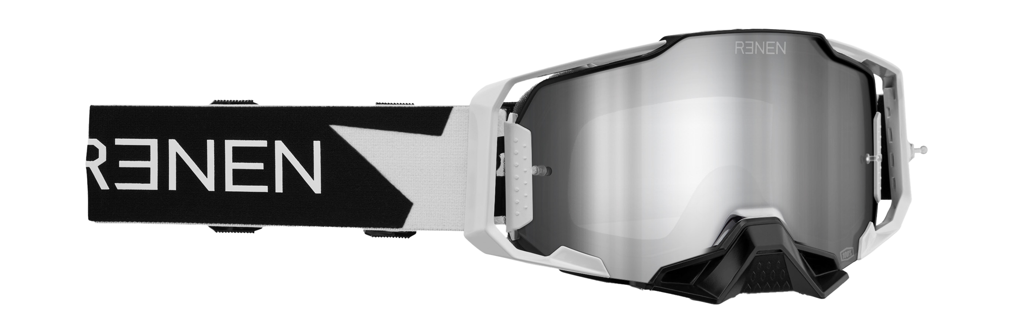 100% Crossbril Armega RENEN Starbleed - Spiegel Zilver Lens