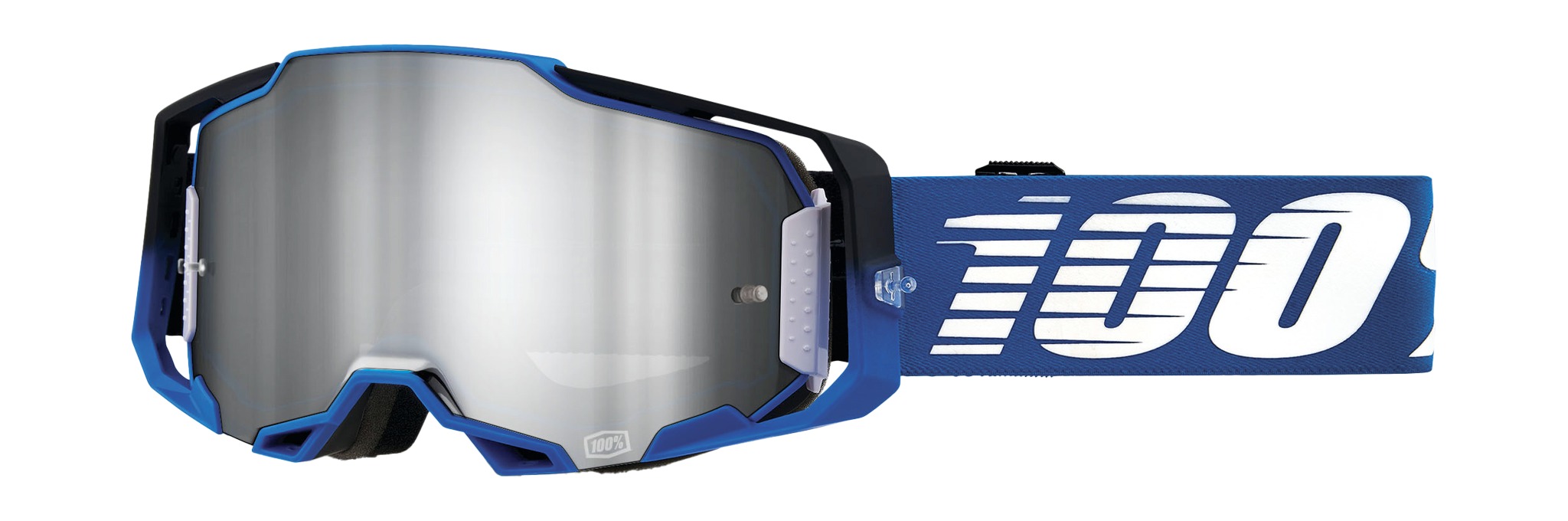 100% Crossbril Armega Rockchuck - Spiegel Zilver Flash Lens