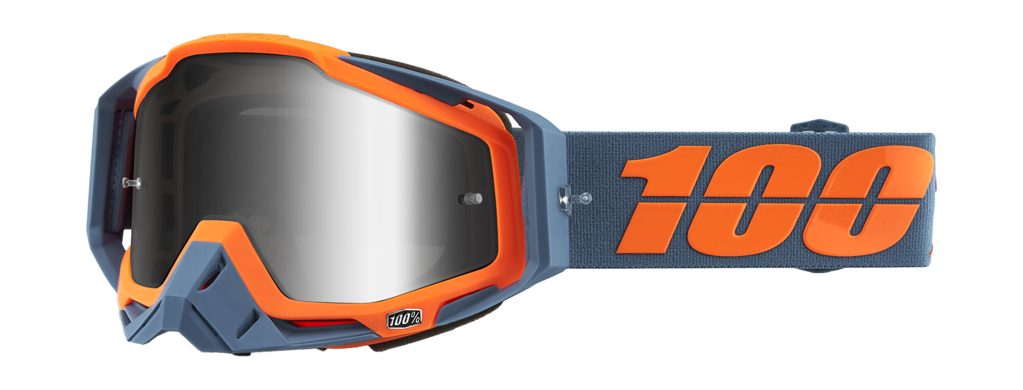 100% Crossbril Racecraft 1 Kilroy - Spiegel Zilver Flash Lens