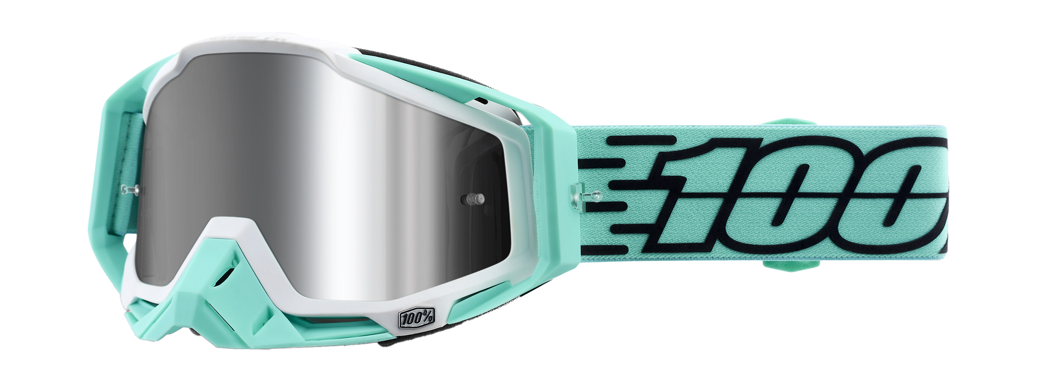 100% Crossbril Racecraft 1 Plus Fasto - Injected Spiegel Zilver Flash Lens