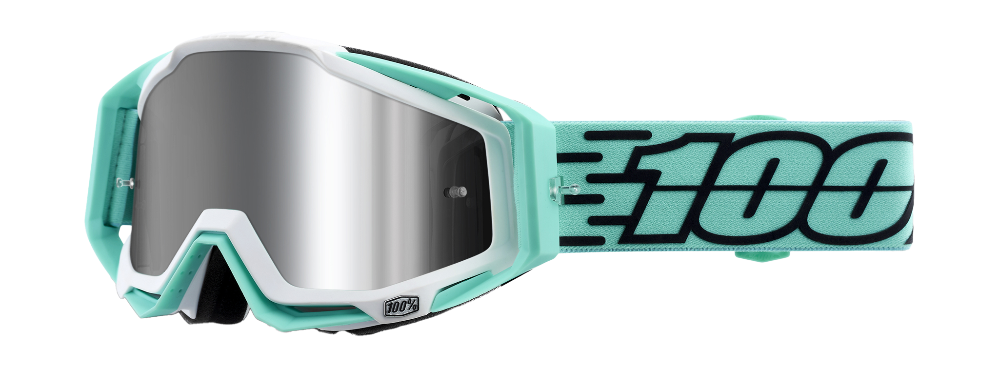 100% Crossbril Racecraft 1 Plus Fasto - Injected Spiegel Zilver Flash Lens